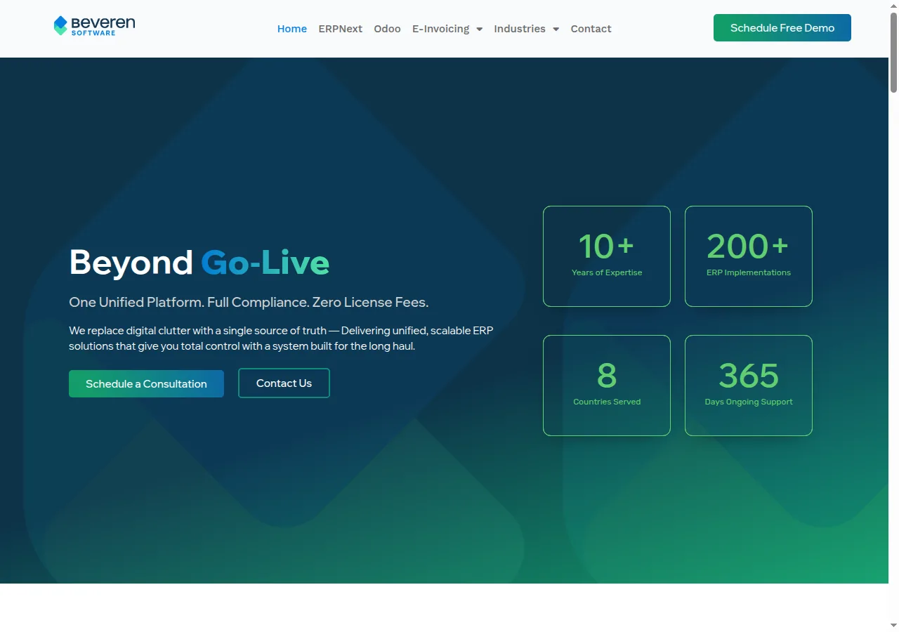 Beveren Software homepage